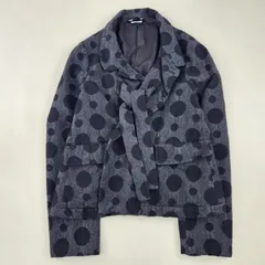 BLACK COMME des GARCONS 　ジャケット　ブラックコムデギャルソン ショート丈 ポルカドット ウール ブラック Mのサムネイル