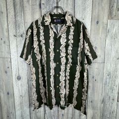 レオパードパネルシャツ ボーリングシャツ 開襟 オープンカラー 