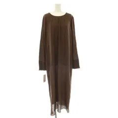 カフネ Cafune ブルーゼロングワンピース ロング 長袖 38 ブラウン /HK ■OSのサムネイル