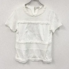 SCAPA　スキャパ　フリル半袖Tシャツ　白　ホワイト　42サイズ　古着のサムネイル
