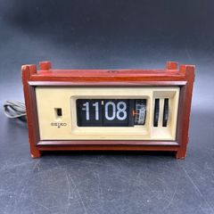 昭和レトロ◇SEIKO/セイコー パタパタ時計 木枠 置時計 DP669 - メルカリ