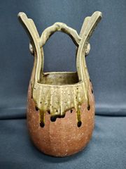 南部鐡器 吊り下げ花器 月型鋳鉄花器 猿のフック付き - メルカリ