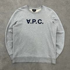 大幅値下げ】A.P.C. ネイビー ロゴスウェット XL - メルカリ