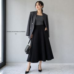 新品　SATOKA MIKI サトカ　台形型　フレアスカート　黒 新品 SATOKA MIKI サトカ 台形型 フレアスカート 黒 - メルカリ