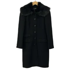 DOLCE&GABBANA(ドルチェアンドガッバーナ) コート サイズ40 M レディース美品  - 黒 長袖/ビーバーファー/肩パッド/冬