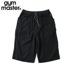 gym master ジムマスター 麻レーヨン クロップドパンツ ワイド テーパードパンツ イージーパンツ ガーデニングパンツ メンズ G721742 ブラックのサムネイル