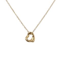 Tiffany&Co オープンハート クリスタルネックレス 約44cm K18 | Mercari