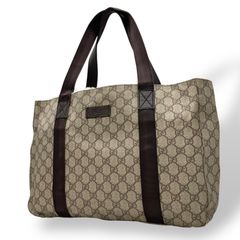 GUCCI グッチ GGキャンバス レザー ベルト トートバッグ 保存袋付