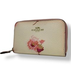 COACH☆新品】スモール ジップ アラウンド☆ウィズ フローラル☆花柄