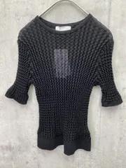新品 OPAQUE.CLIP オペークドットクリップ シアーポコポコニット size38/M/黒 ■◆ レディースのサムネイル