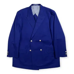 THE COLLECTION VAN JAC ヴァンヂャケット LARUSMIANI ラルスミアーニ 銀ボタン ダブル ブレザー ジャケット B6 /ブルーのサムネイル