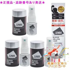 スーパーミリオンヘアー コンパクトセット No.1 ブラック 10g+15mL 3個セット　プレゼント付のサムネイル