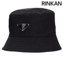 未使用級】PRADA バケットハット RE-NYLON 黒 S 三角ロゴ - メルカリ