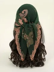 アクセサリー レディース スカーフ レディース ファッション バンダナスカーフ 1枚、刺繍入り、ヘアバンドやヘッドバンドとしても最適、おしゃれアイテム