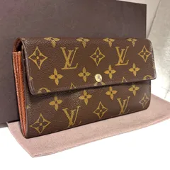 d26 ポルトフォイユ サラ　旧型　Louis Vuitton ルイ ヴィトン 　2つ 折り　二つ折り　フラップ ボタン 式　長 財布　ウォレット　モノグラム