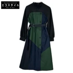 UNITED TOKYO　ユナイテッドトウキョウ　ブラック×ネイビー×グリーン 23AW フェイクベア ドッキングワンピース　2のサムネイル