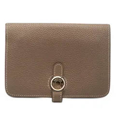 エルメス ドゴン コンパクト 二つ折り財布 エトゥープ グレージュ トゴ レディース HERMES【1-0269343】のサムネイル