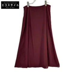 theory luxe　セオリーリュクス　24年製 レッドブラウン 薄手 サイドジップ ロングスカート　38のサムネイル