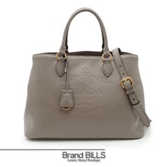 未使用品 PRADA プラダ エンボスロゴ ハンドバッグ 2wayバッグ 1BA579 