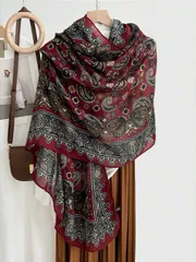 アクセサリー レディース スカーフ 女性用スカーフ 多用途 ロングショール アウターウェア 薄手 春夏ガーゼスカーフ シルクスカーフ 秋冬新作 大きな花柄スカーフ ドレス用