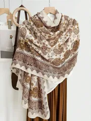 アクセサリー レディース スカーフ 女性用スカーフ 多用途 ロングショール アウターウェア 薄手 春夏ガーゼスカーフ シルクスカーフ 秋冬新作 大きな花柄スカーフ ドレス用
