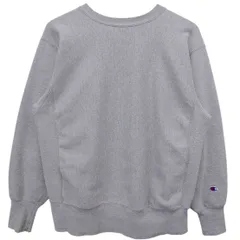 USA製 Champion チャンピオン REVERSE WEAVE スウェット L グレー 刺繍タグ リバースウィーブ トレーナー 90s ヴィンテージ 目付き 目あり 灰色 アメカジ 古着 スウェットシャツ リブ長 肉厚 裏起毛 刺繍ロゴ ワンポイント