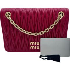 美品】MIU MIU マテラッセ チェーンショルダーバッグ 5BD138 - メルカリ