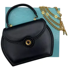 TIFFANY&Co. ティファニー 2way ハンドバッグ ショルダーバッグ ロゴ 金具 レザー ブラック 黒レディース 保存箱付きのサムネイル