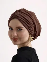 アクセサリー レディース スカーフ 1個 女性用クラシックソリッドカラーケモ ターバン帽子、高弾性、プリーツデザイン、滑り止め、通気性、多層プリーツでボリューミーな見た目、ヒジャブ着用に最適、ソフトで肌触りの良いモ