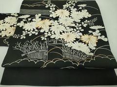 となりのトトロ 浴衣 帯セット 黒地 百合柄 - メルカリ