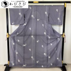 夏着物 小紋 絽 抽象模様 相思鼠色 トールサイズ K-5998 - メルカリ