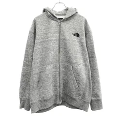 THE NORTH FACE ザノースフェイス スクエアロゴ ジップアップスウェットパーカー NT62038 グレー XXL