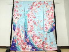 振袖 やまと扱い ラメ刺繍 金彩 身丈162cm 撥水加工済 HKT156 - メルカリ
