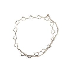 [New] [WEGO] L Heart Chain Belt Women's F Silver 1