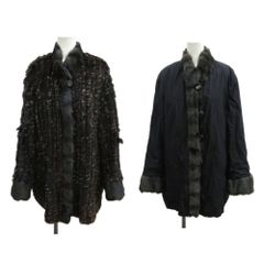 Mayu【美品】バーシブル シルク×レッキス ラビットファー ジャケット M 