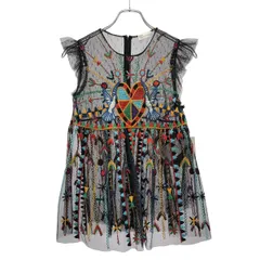 RED VALENTINO レッド ヴァレンティノ 22SS エンブロイダリーメッシュチュニック RR0AE00C ブラック 38のサムネイル