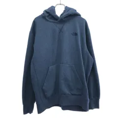 THE NORTH FACE ザノースフェイス スクエアロゴ プルオーバースウェットパーカー  ブルー XXL
