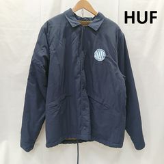早いも勝ち‼️HUF ネイビー ナイロンジャケット ボア裏地付き - メルカリ