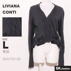 LIVIANA CONTI 未使用 白袖なしシャツ×黒レースチュニックワンピ 