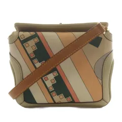 エミリオプッチ EMILIO PUCCI ショルダーバッグ キャンバス ベージュ ピンク 緑 グリーン /AN5のサムネイル