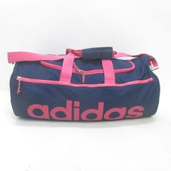 タグ付き adidas アディダス ボストンバッグ 38L ネイビー／ピンク