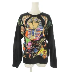 ツモリチサト TSUMORI CHISATO トレーナー スウェット 長袖 2 黒 ブラック ツタンカーメン エジプト柄 /CK42 ■GY99のサムネイル