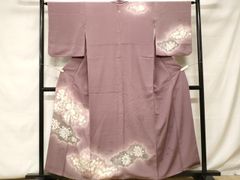 正絹 訪問着 付け下げ 落款 ぼかし 植村彩弘 作家物 和紙染風 草花文様