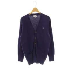 ヴィヴィアンウエストウッドマン Vivienne Westwood MAN コットン Vネック カーディガン ニット 長袖 46 パープル /HK ■OSのサムネイル