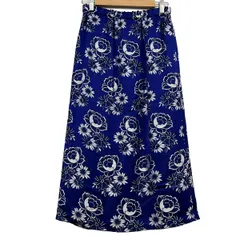 MARNI(マルニ) ロングスカート サイズ38 S レディース美品  - ネイビー×白 マキシ丈/花柄/ウエストゴムのサムネイル
