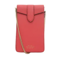 スマイソン SMYTHSON ミニバッグ スマホショルダー チェーンストラップ レザー ロゴ コーラルピンク /UOのサムネイル