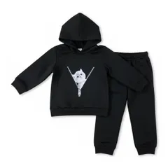 【タグ付き】シーイン SHEIN ベビー キッズ セットアップ CAT ネコ ブラック 2-3Yサイズ 2026012500046のサムネイル