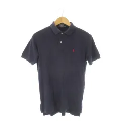 ポロ バイ ラルフローレン Polo by Ralph Lauren ポロシャツ 半袖 フライス 天竺 ポニーロゴ刺繍 S 紺 ネイビー /CK9 ■ECD001のサムネイル