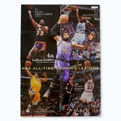 NBA得点歴代名選手 レブロン コービー ジョーダン 大判両面ポスター B2のサムネイル