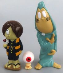 [중고] 피규어 귀타로 & 쥐 남자 & 눈알 아버지 [게게게의 귀타로] 손가락 인형